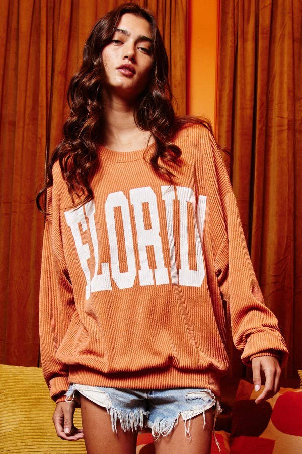 Florida Comfy Oversize Graphic Sweatshirt