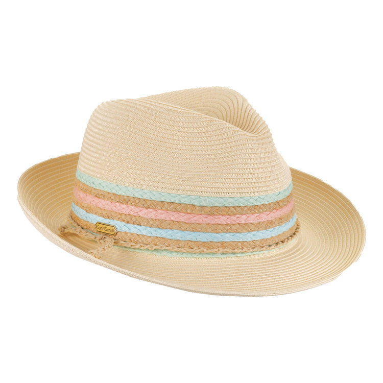 Ivory, Paper Braid Fedora, Brim 2.5"
