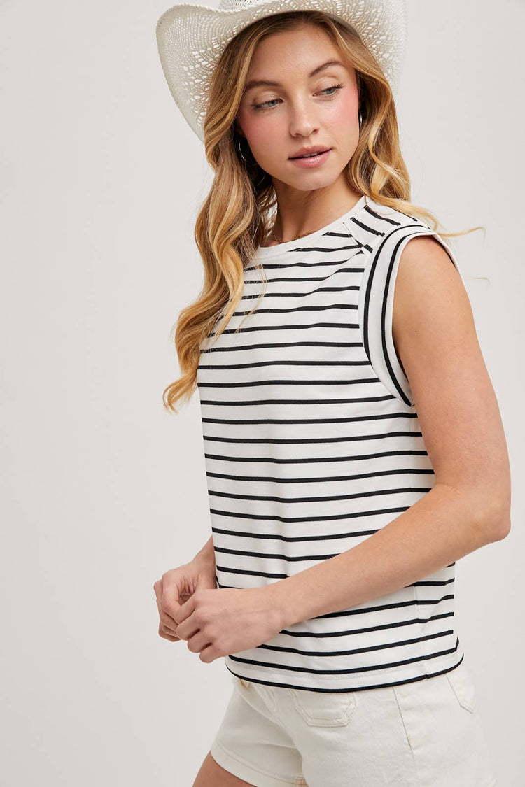 Striped Muscle Tee
