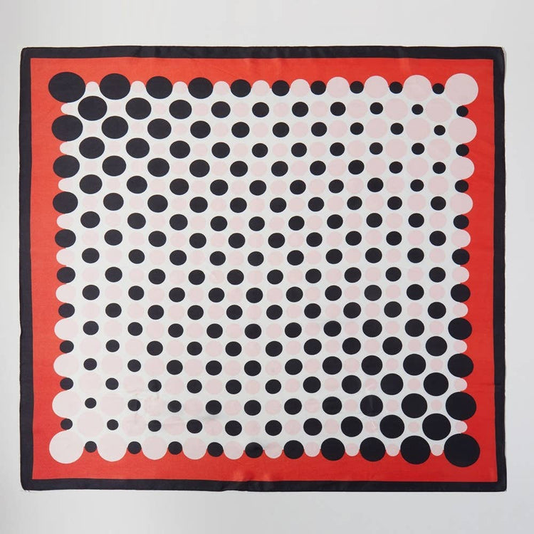 Multi Color Polka Dot Print Square Bandana Scarf