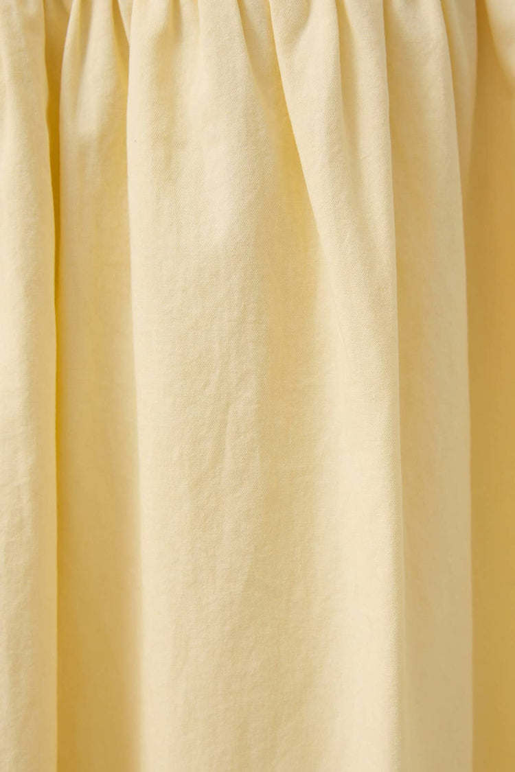 Butter Yellow Eyelet Maxi Skirt