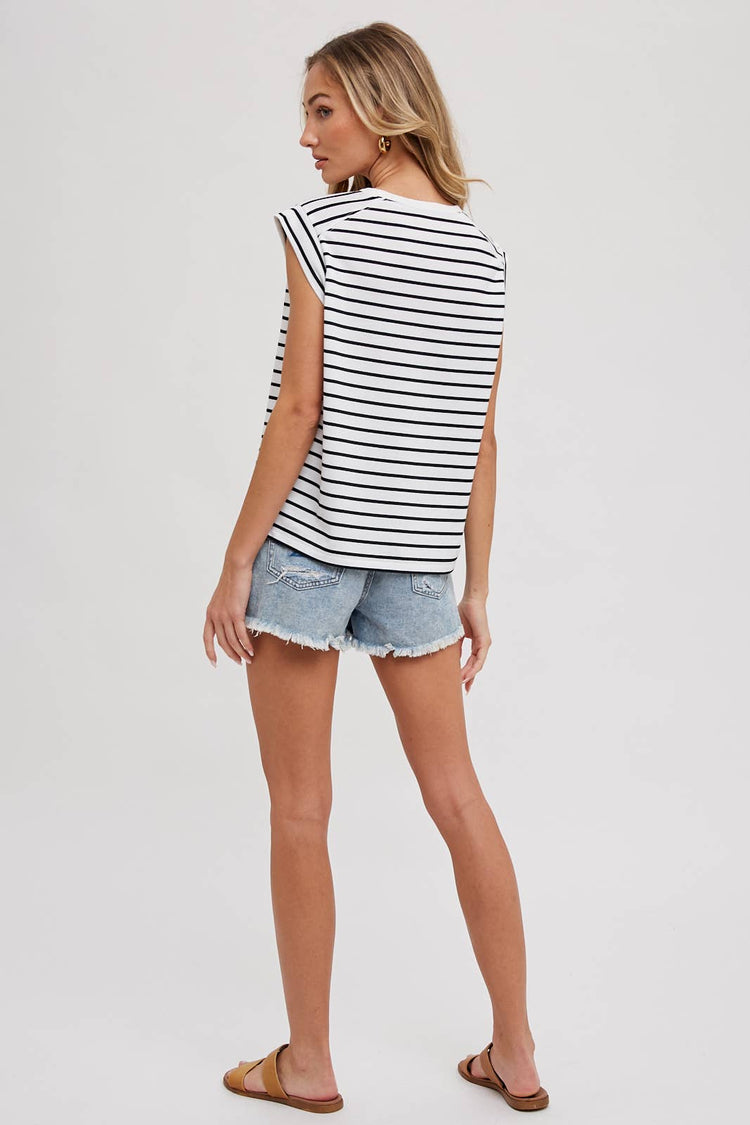 Striped Muscle Tee
