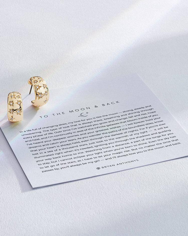 To the Moon and Back Hoop Earrings
