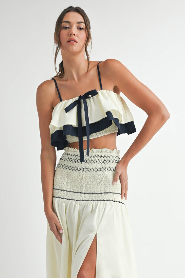 Contrast Cotton Top