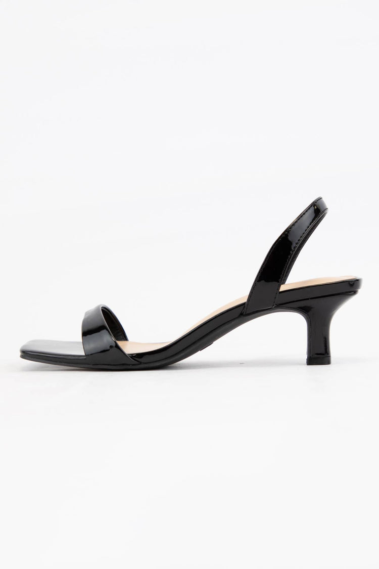 ABLE SIMPLE STRAP SQUARE-TOE KITTEN HEELS