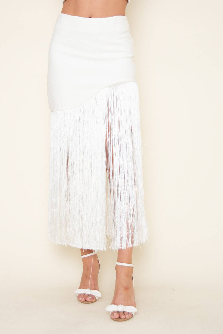 Fringe Maxi Skirt