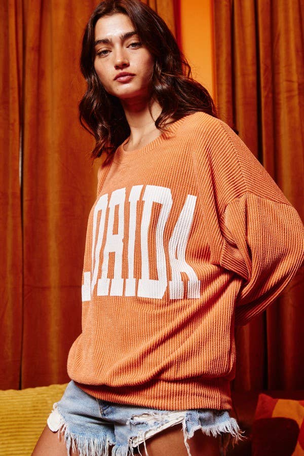 Florida Comfy Oversize Graphic Sweatshirt