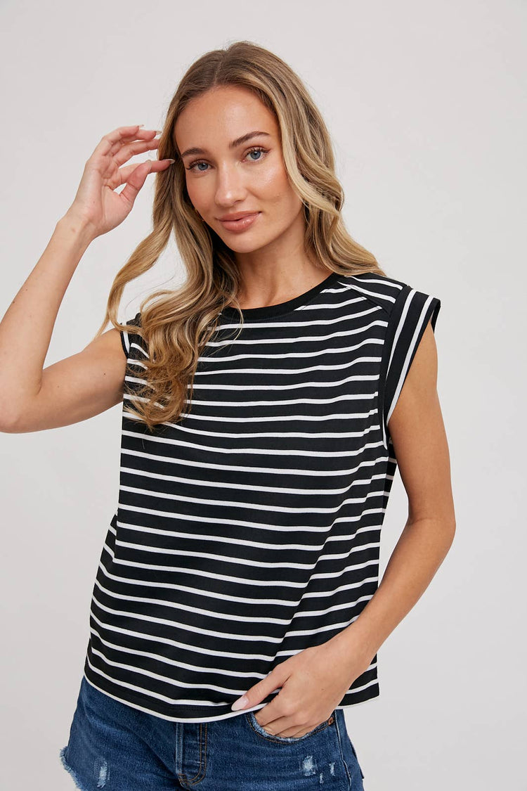 Striped Muscle Tee
