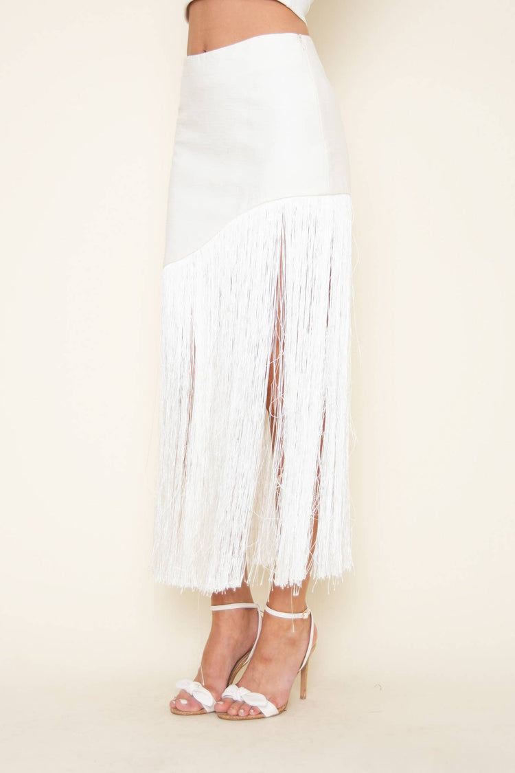 Fringe Maxi Skirt