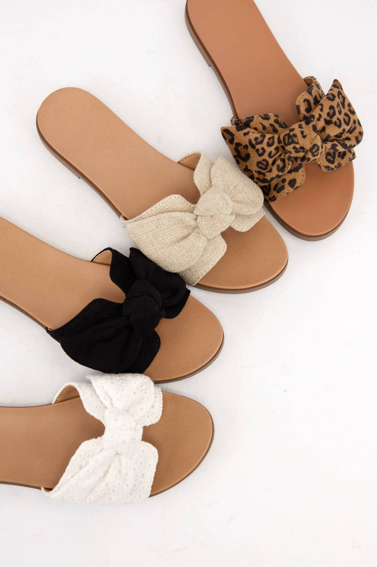 Bow Cut Out Slide on Sandal