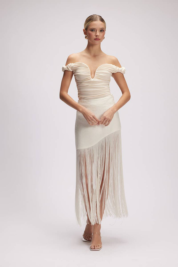 Fringe Maxi Skirt