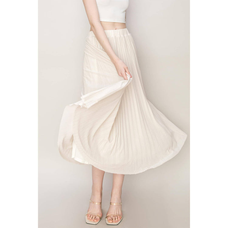 Pleated High Waist Skirt