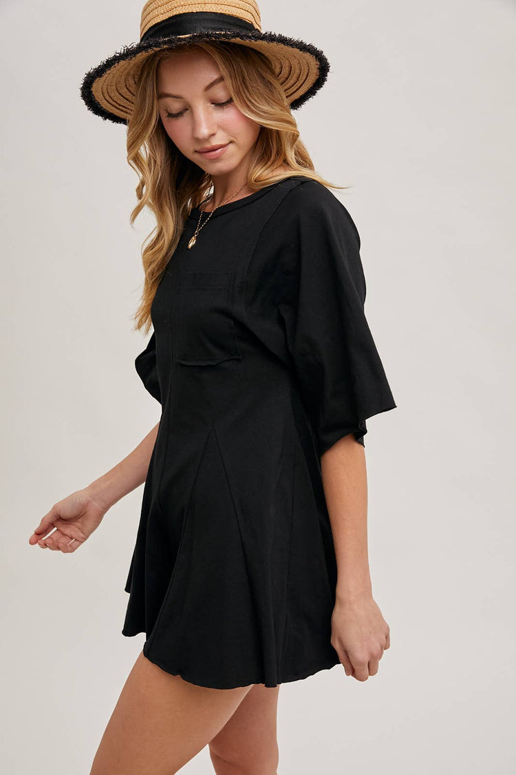 Button Back Short Romper