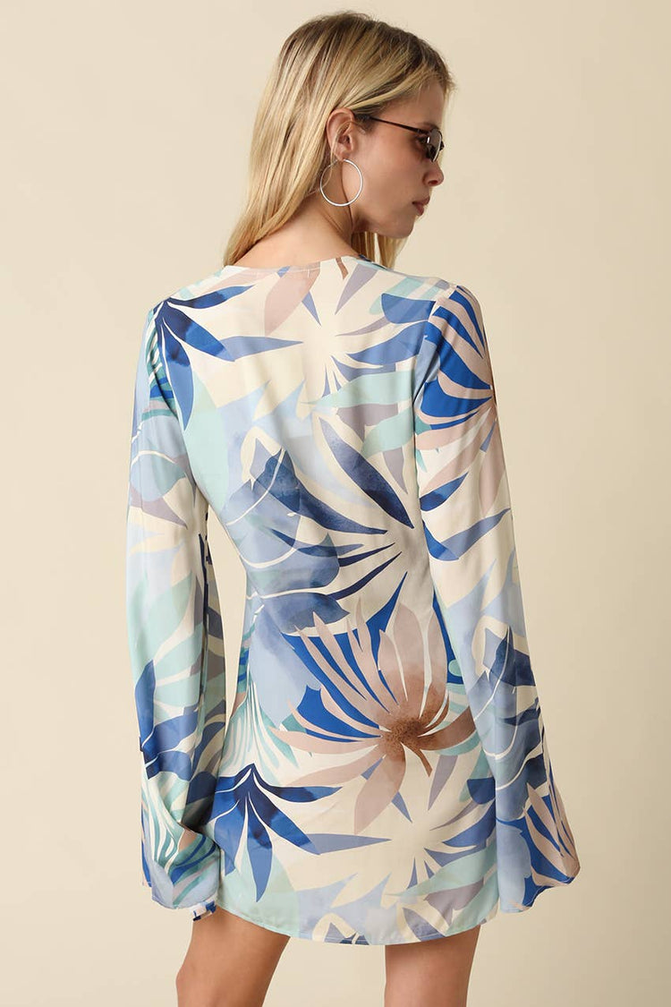 Capri Tropical Print Mini Dress