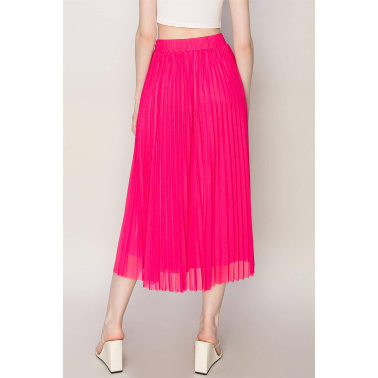 Pleated High Waist Skirt