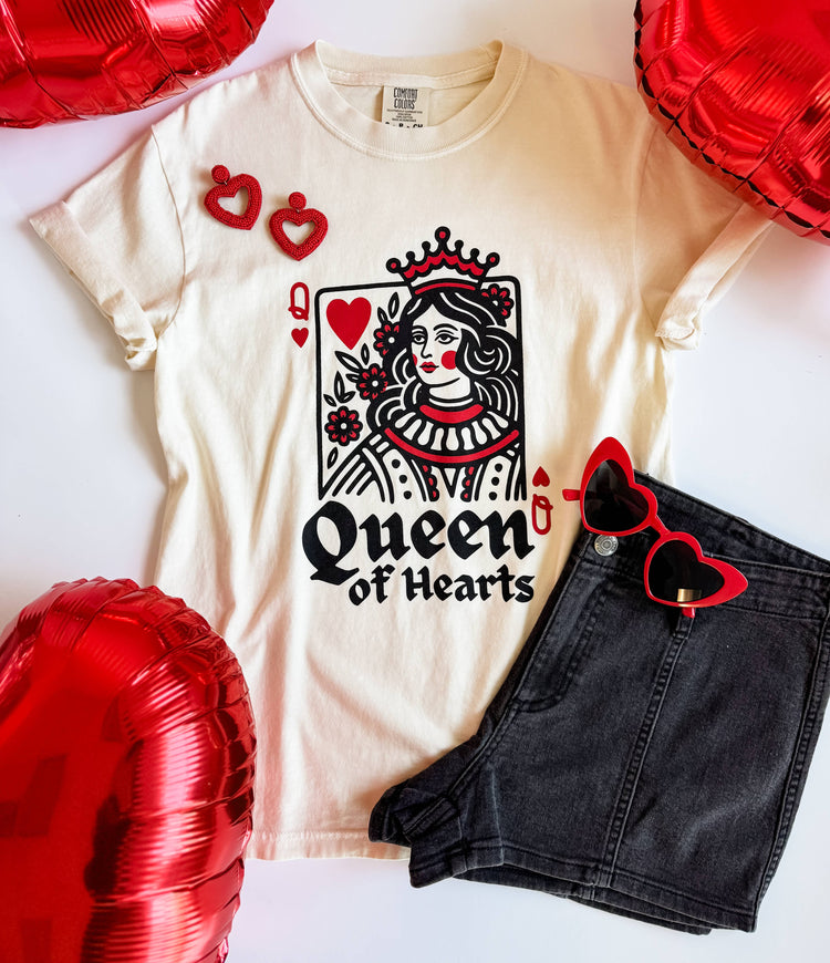 Queen of Hearts Graphic Tee, Valentine Tee, Valentine Shirt
