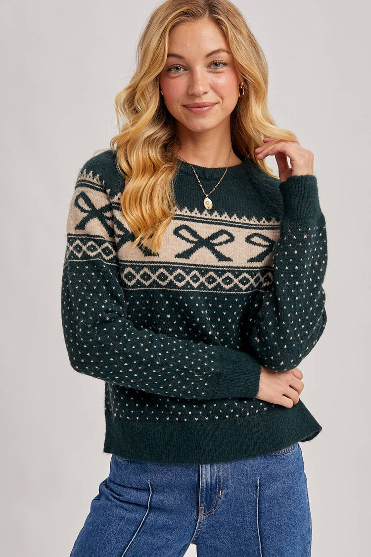 FESTIVE HOLIDAY KNIT SWEATER