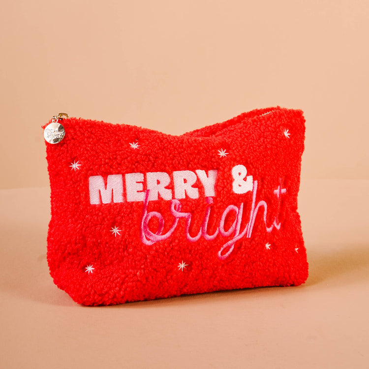 Teddy Pouch-Merry & Bright