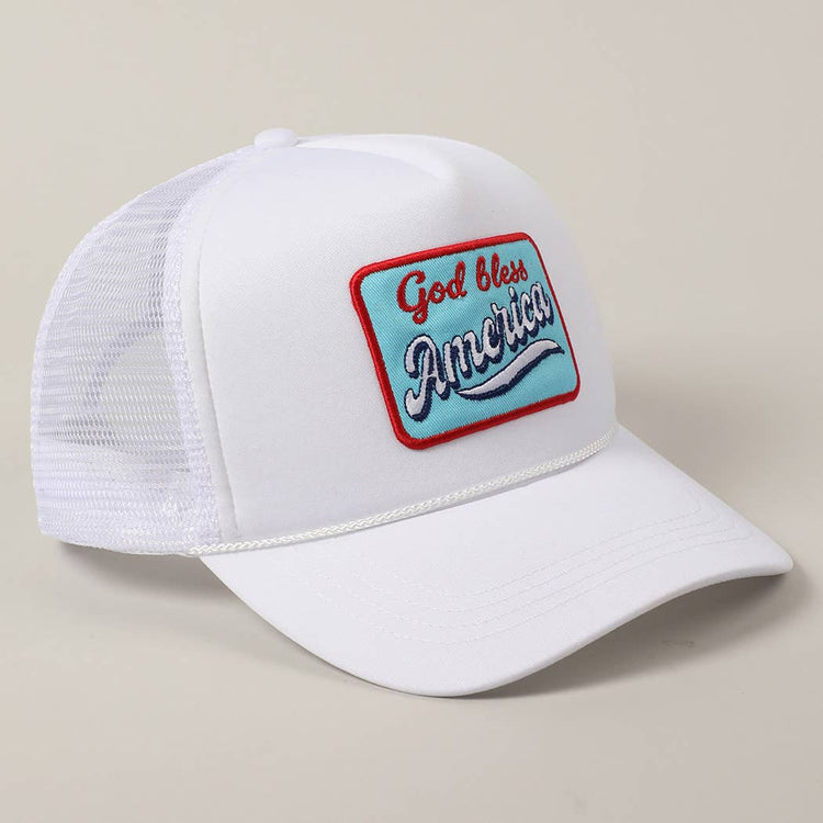God Bless America Embroidery Patch Foam Hat