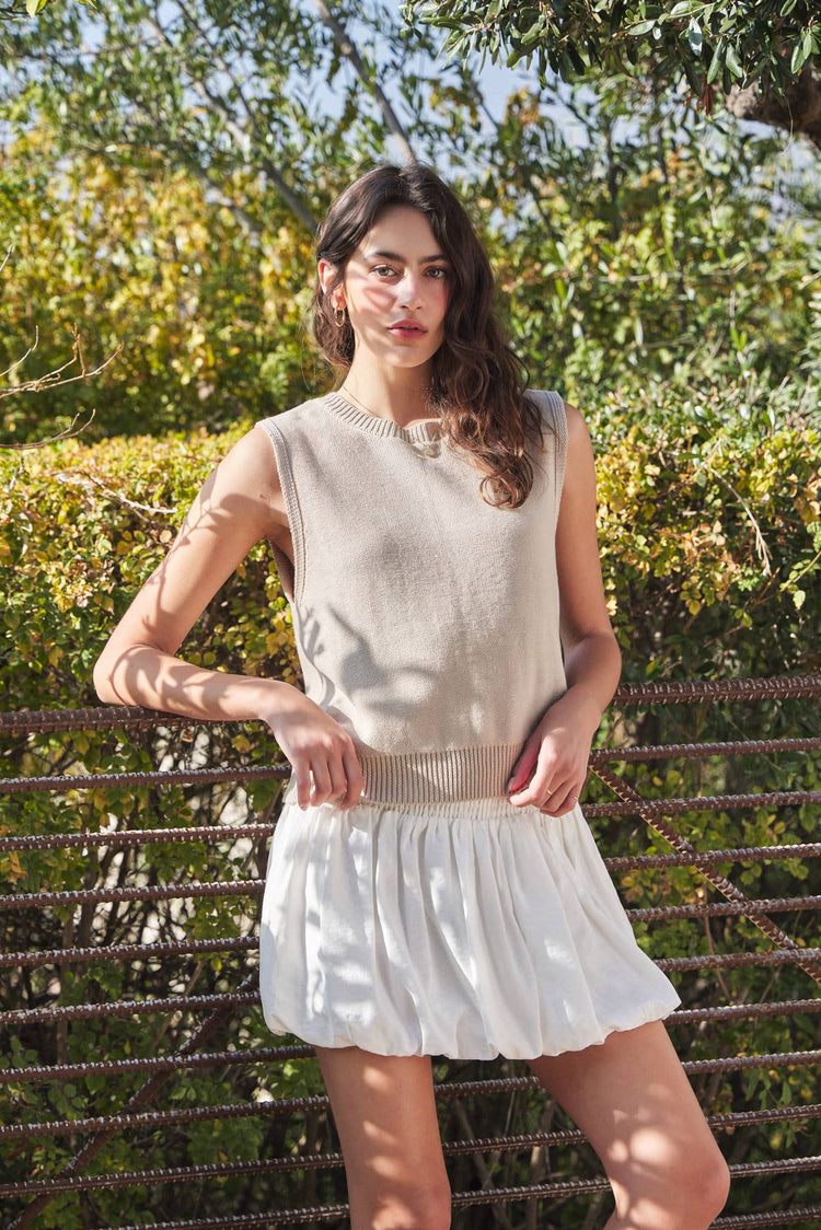 Sweaters Vest Top With Back Bow Ties