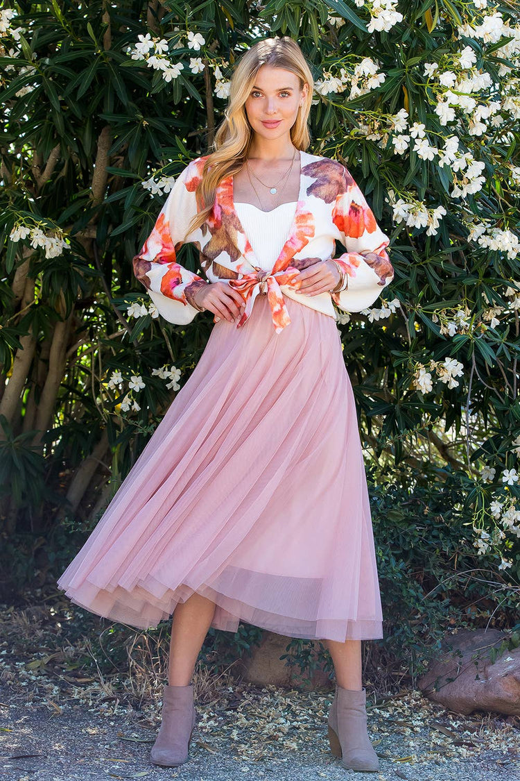 VERSATILE FLORAL SWEATER PULLOVER