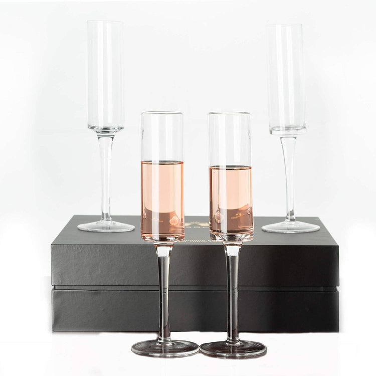 Champagne Flutes - Crystal Mimosa Glasses 6 oz (1pc)