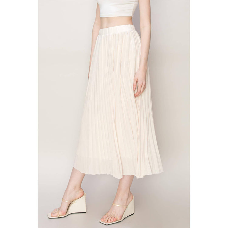Pleated High Waist Skirt