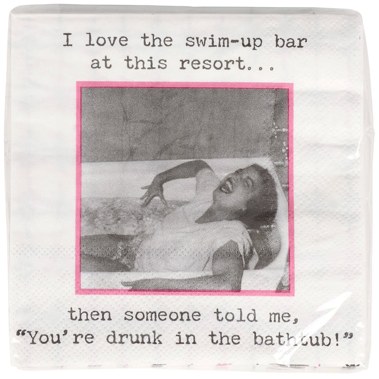 I Love The SwimUp Bar Beverage Napkin