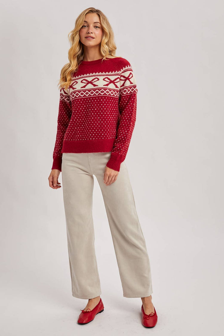 FESTIVE HOLIDAY KNIT SWEATER