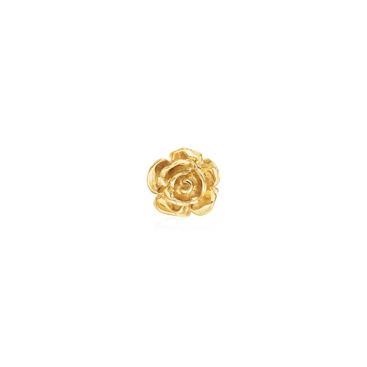 Garden Dahlias Fine Art Gold Flower Earrings