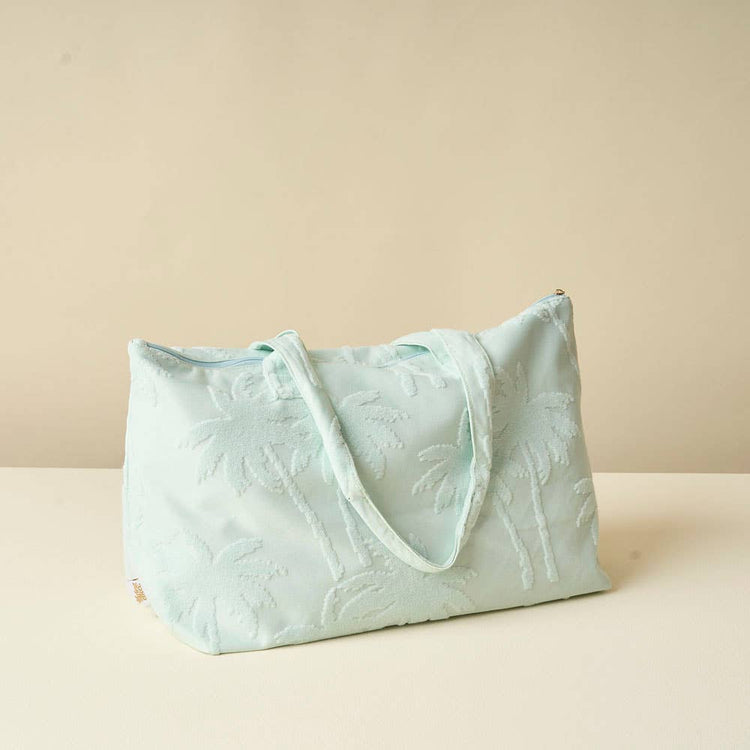 Terry Tote-Aqua Palm