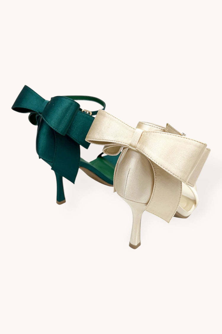 VENUS SATIN RIBBON STILETTO ANKLE STRAP HEELS