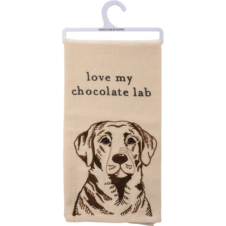 I Love My Chocolate Lab Kitchen Towel