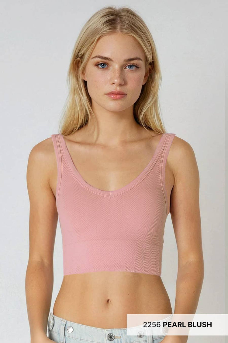 Herringbone Crop Top
