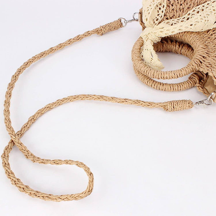 Paper Straw Bow detail bag