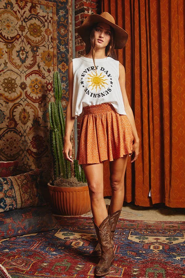 Graphic Cropped Tank Top