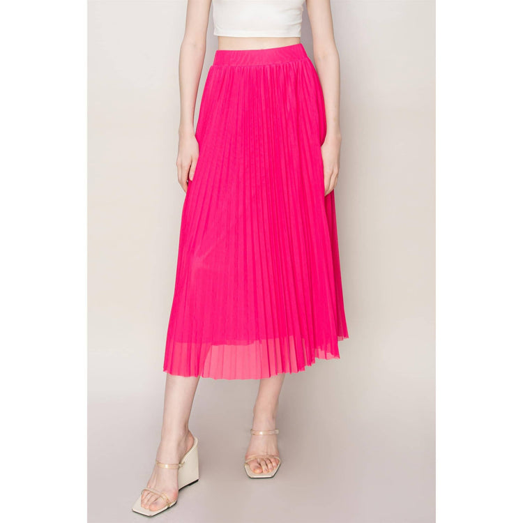 Pleated High Waist Skirt