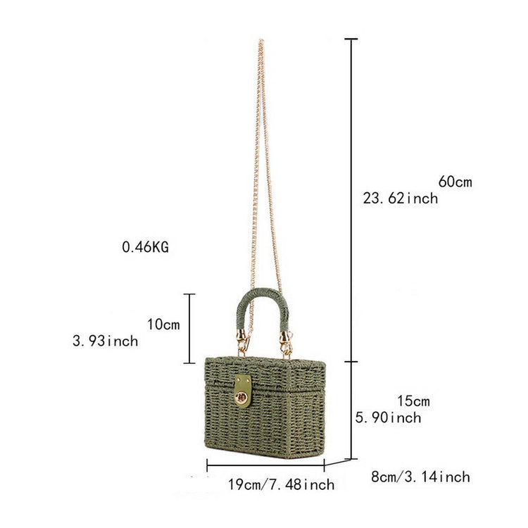 DUAL-PURPOSE LEISURE PAPER ROPE WOVEN BAG