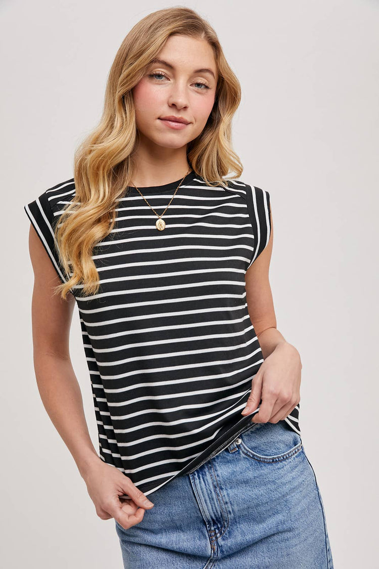 Striped Muscle Tee