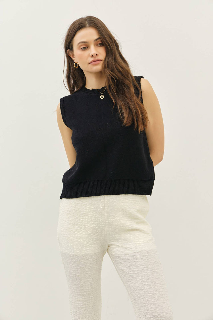 Sweaters Vest Top With Back Bow Ties