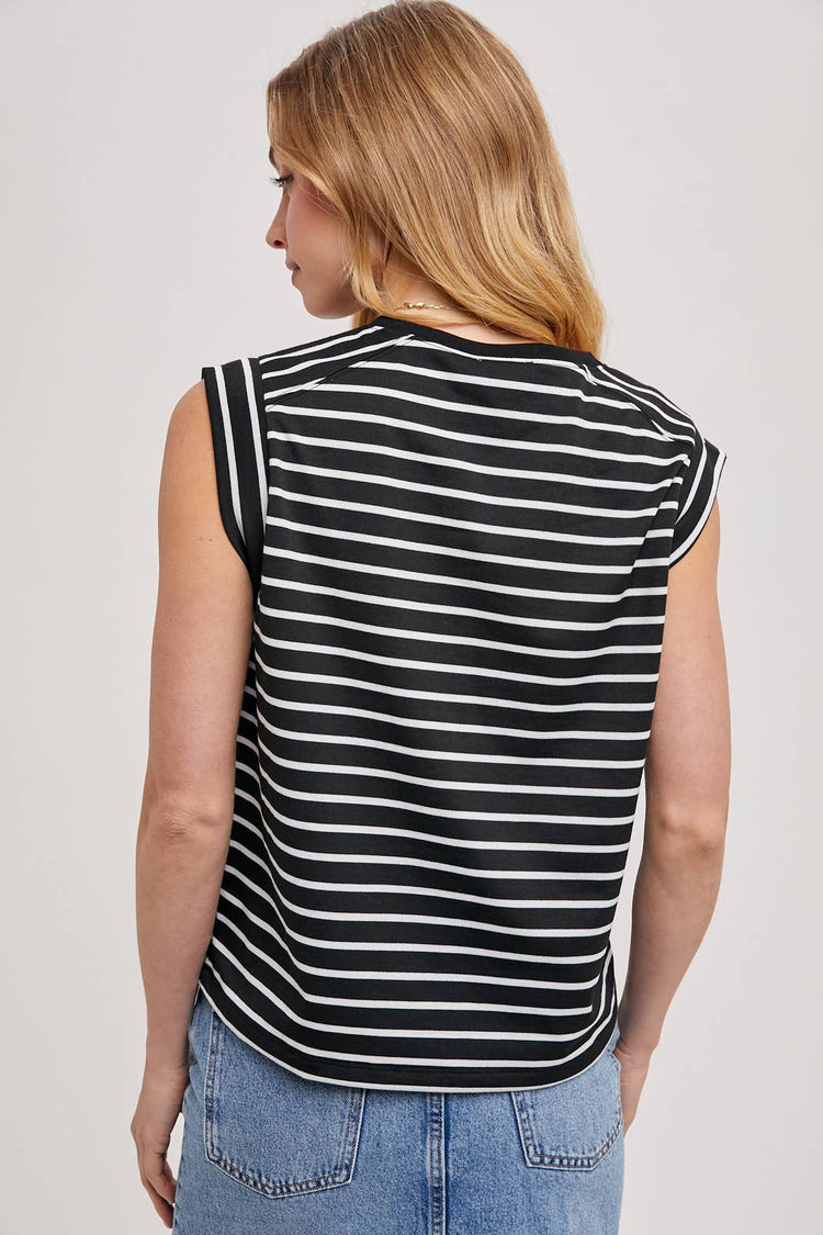 Striped Muscle Tee