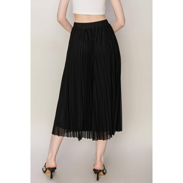 Pleated High Waist Skirt
