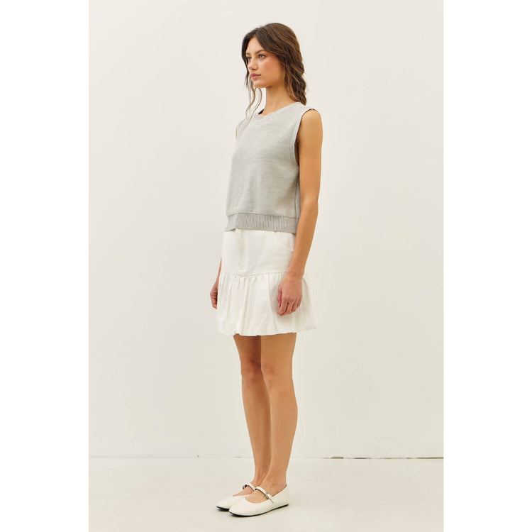 Sweaters Vest Top With Back Bow Ties