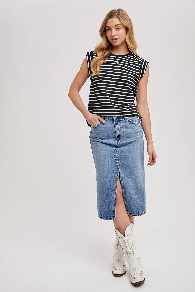 Striped Muscle Tee
