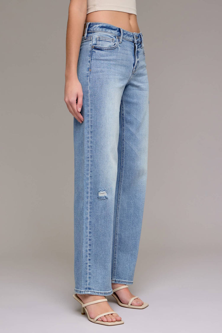 Medium Light Inseam Mid-Rise Stretch Dad Jean