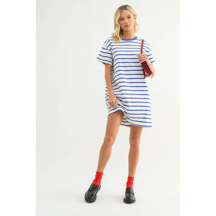 STRIPED T-SHIRT MINI DRESS