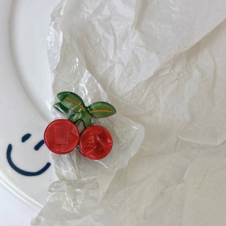 FRUIT CUTE STRAWBERRY ACETATE MINI HAIR CLAW CLIPS