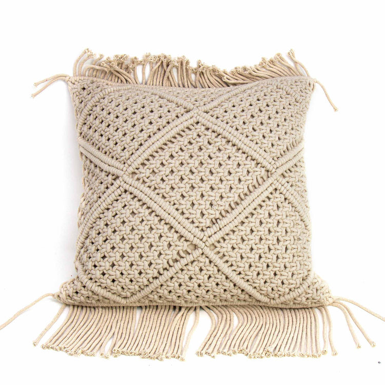 Macrame Pillow with Fringe