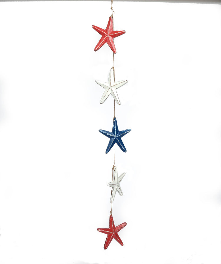 Red, White & Blue Star Hanging Decoration