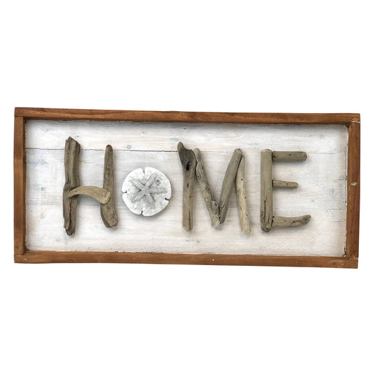 Reclaimed Wood Metal Home Wall Plaque